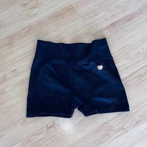 Black spandex workout shorts